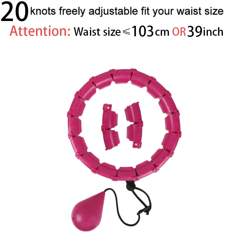 32/20/24/28 Section Adjustable Sport Hoops Abdominal Waist Exercise Detachable Hoola Massage Fitness Hoop Training Weight Loss